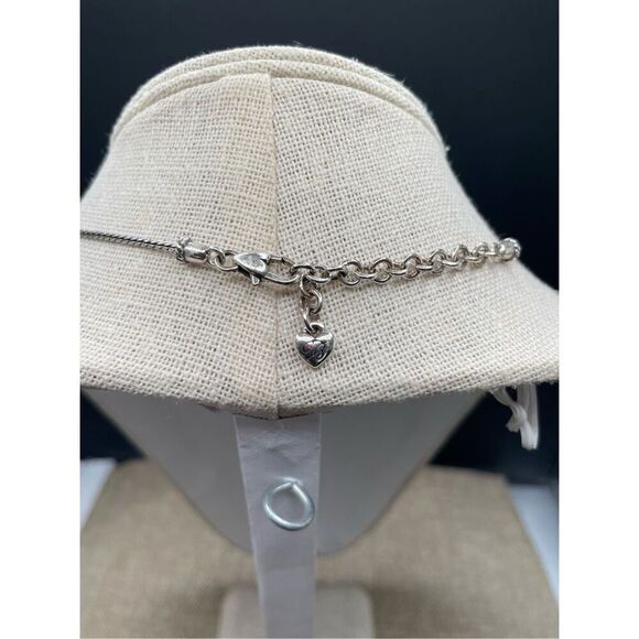 Brighton Acoma Two-Tone Reversible Line Detail Petite Heart Pendant Necklace - Picture 3 of 6